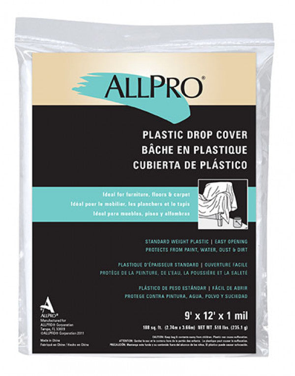 AllPro 9 x 12 Drop Cloth 1ML Plastic