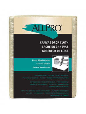 Allpro 4' X  12' Canvas 8oz Drop Cloth