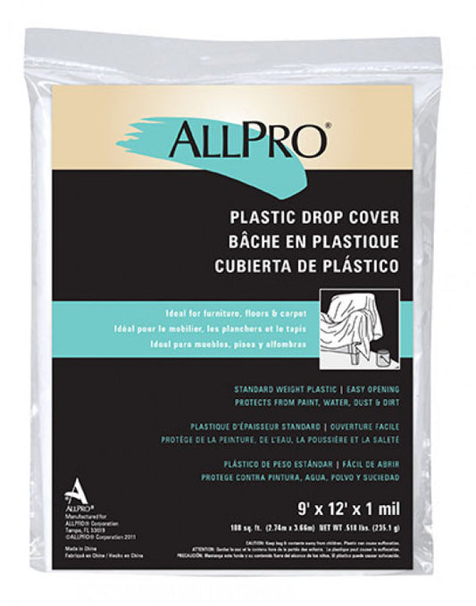 AllPro 9 x 12 Drop Cloth 1ML Plastic
