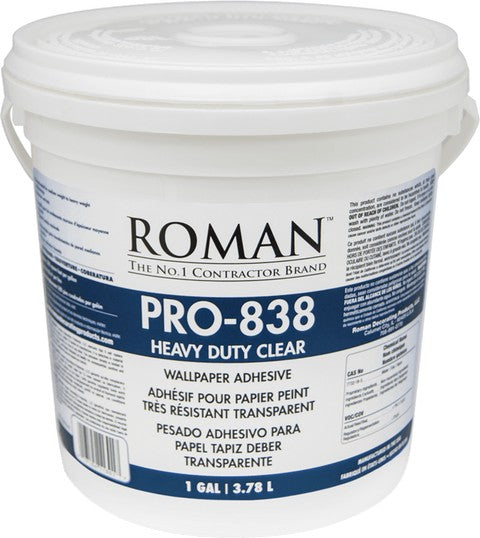 Roman 11301 Heavy Duty Clear Adhesive, Gallon